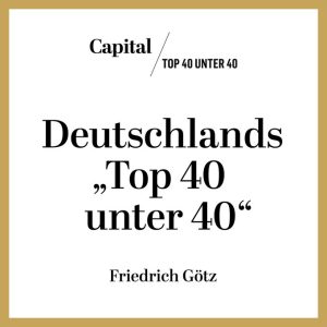 Dr. Friedrich Götz Named to CAPITAL’s Prestigious 40 Under 40 List